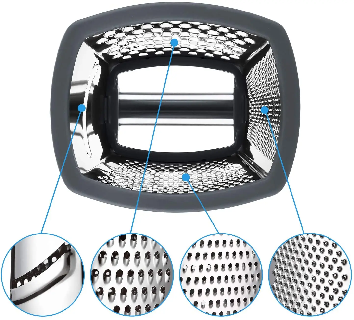 Wholesale Manual 4 sides Stainless Steel Kitchen Tools Cheese Grater Multipurpose Fruits and Vegetable Slicer