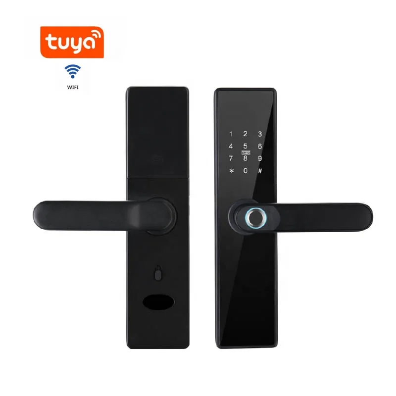 HR04 Smart Life Tuya App Wifi Intelligent Digital Smart Lock Biometric Fingerprint Scanner Password Smart Lock
