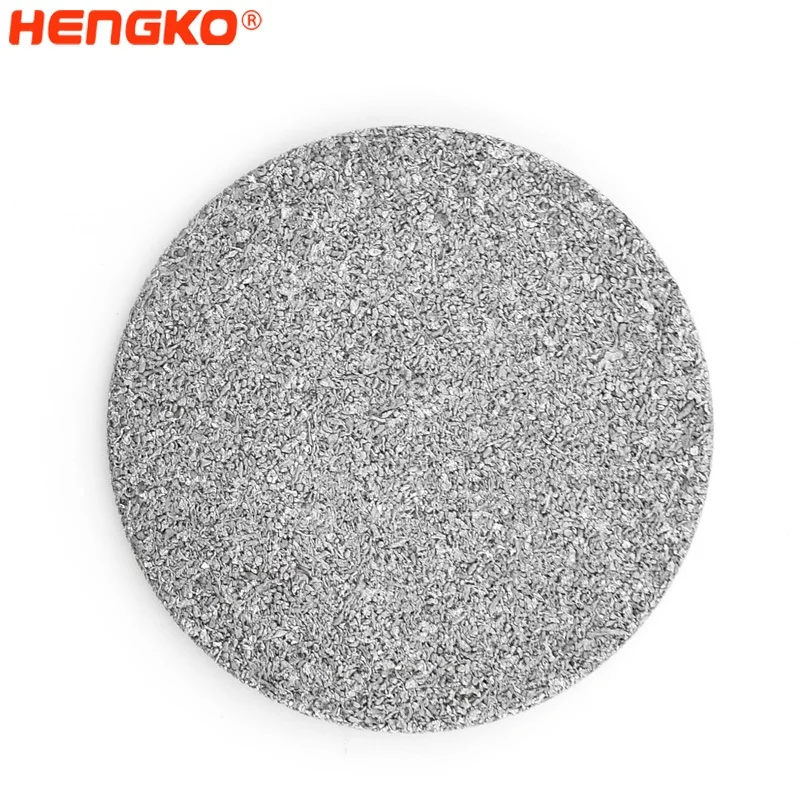HENGKO Food Grade SS 316L Sintered Powder Porous Filter Disc For Gas Sensor Filter Housing