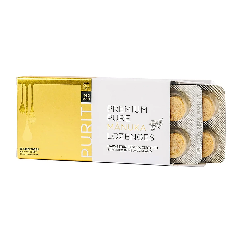 Premium Manuka Honey Lozenges High Potency - Sugar Free Drops | Genuine New Zealand Raw Manuka Honey Soothers