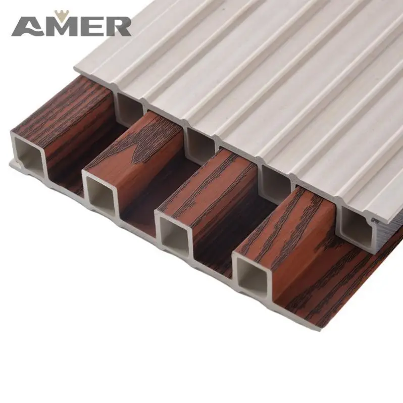 Amer Factory Price Environmental-friendly Wall Panel Wpc Indoor Wall Cladding Quick Installation Wall Board