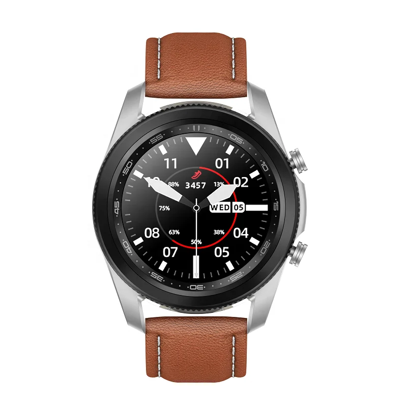 Z28 Smartwatch Touch Screen Circle Dial Leather Rubber Strap Ip68 Waterproof Sport Smart Watch Z28