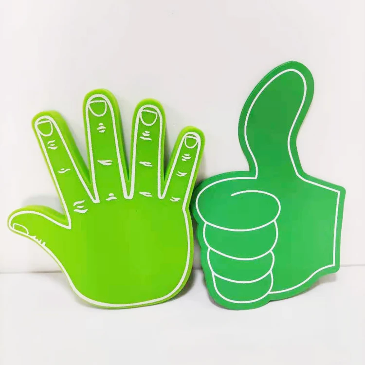 Высококачественные зеленые перчатки для пальцев из вспененного этилвинилацетата, рекламные варежки с индивидуальным дизайном