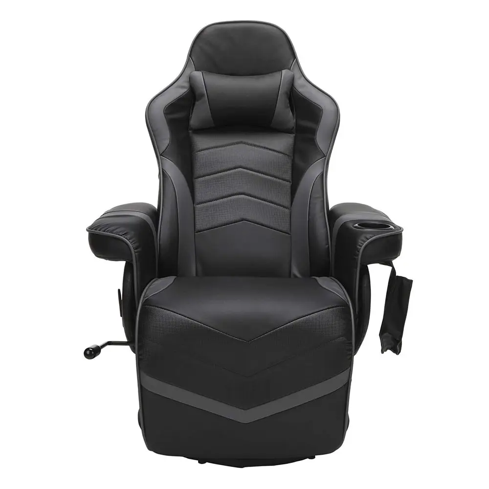 Luxury Synthetic Leather No Wheels Round Base Adjustable Massage Gaming Chair