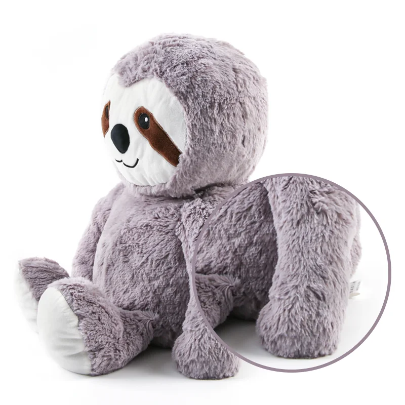 Anxiety And Depression Lavender Scented Soft Cute Stuffed  Sensory Oven Gray Sloth Weighted Microwavable Plush Toy For Kids