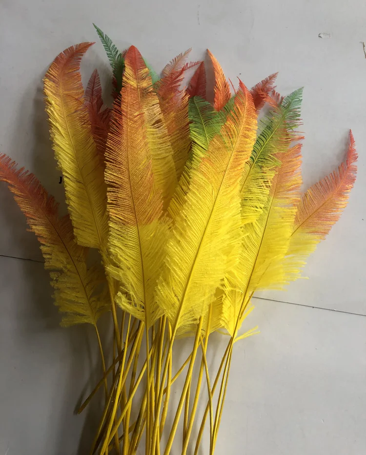 yellow Gold Nandu Ostrich Feather for Party Home Wedding Vase Decor DIY Craft Floral Hat Fascinator Millinery Headwear Accessory