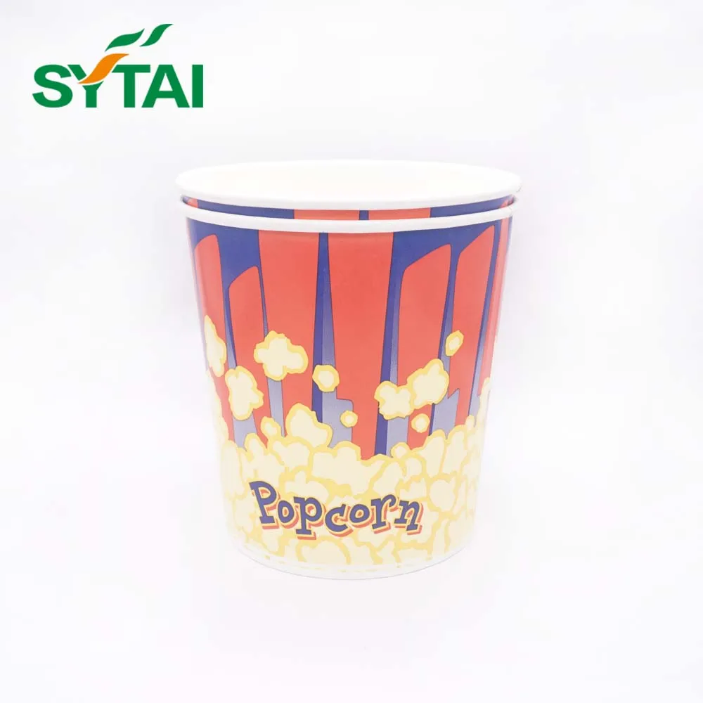 Novelty Movie theater party treat snacks buckets reusable popcorn packaging cup paper bucket for popcorn