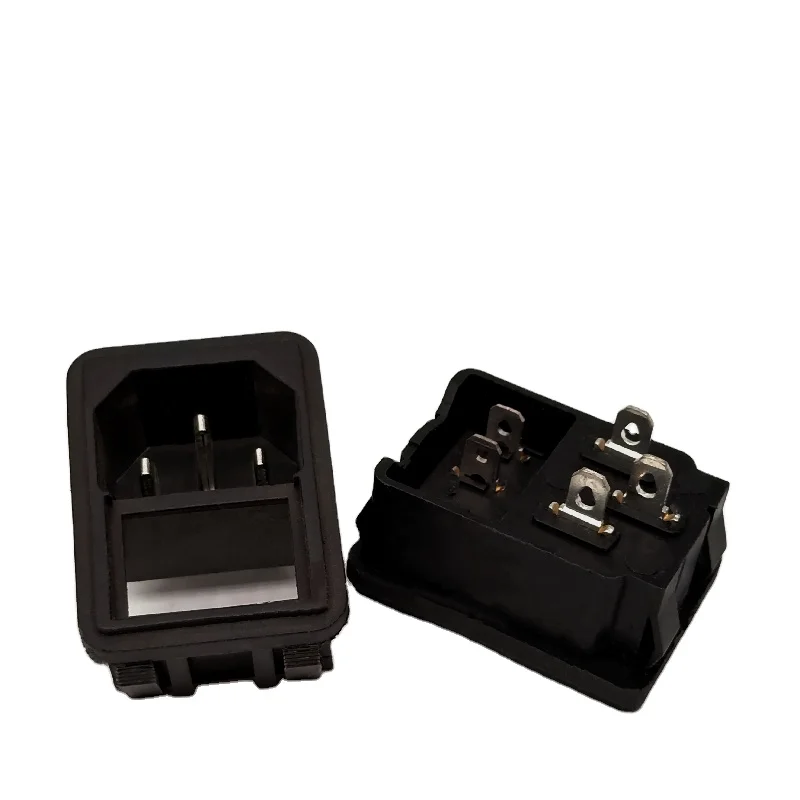 10A 125V C13 C14 переменного тока Мужской Разъем с винтовым креплением 110v питания разъем одной предохранитель 3-контактный сетевой IEC