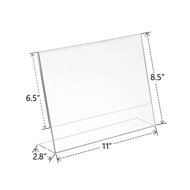 high demand hot sale customized different shapes din a5 wall mount table office acrylic poster photo sign holder