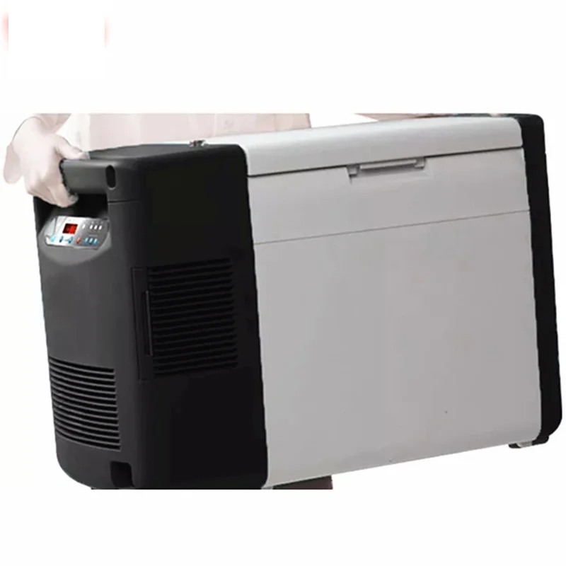 Portable 208L Upright Blood Bank Refrigerator Compressor Spacious Vaccine Storage Household RV Outdoor Use Electric Battery Used