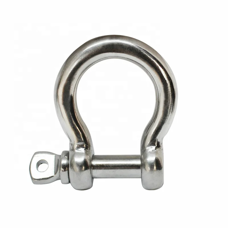 Stainless steel roller shackle boomerang large lifting rated bow shackle product hardware