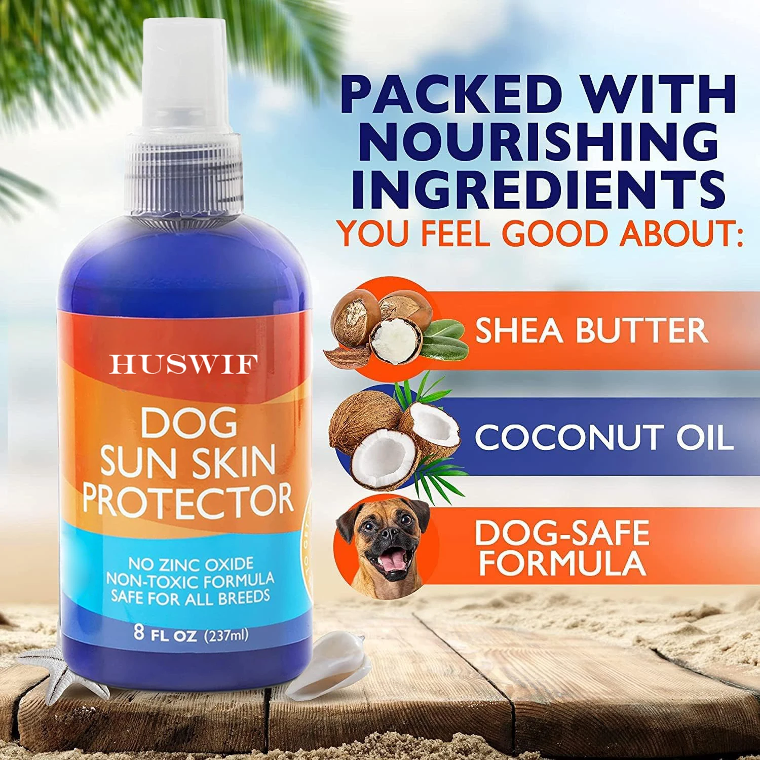 8OZ Dog Sun Skin Protector Spray Private Label Pet Sunscreen Spray for Dogs