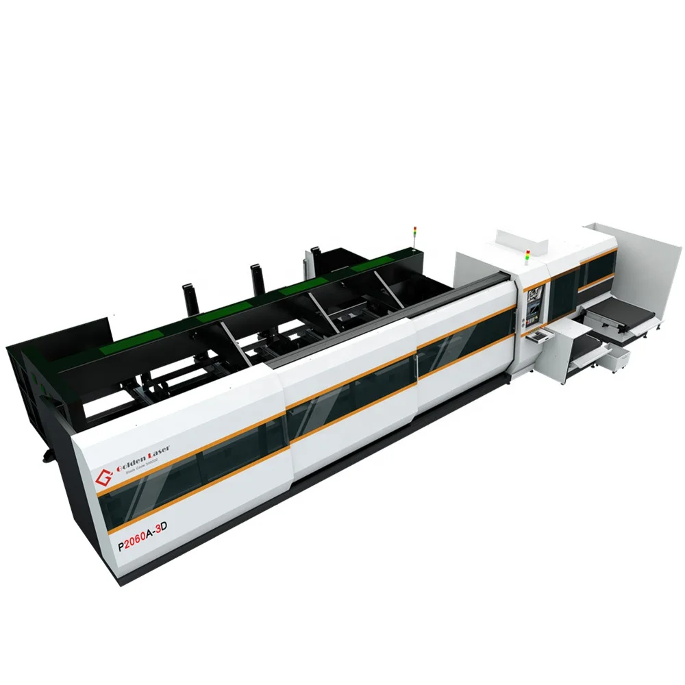 Golden Laser 3D laser tube cutting machine 5 axis pipe cutting machine 3000W raycus Ipg laser source