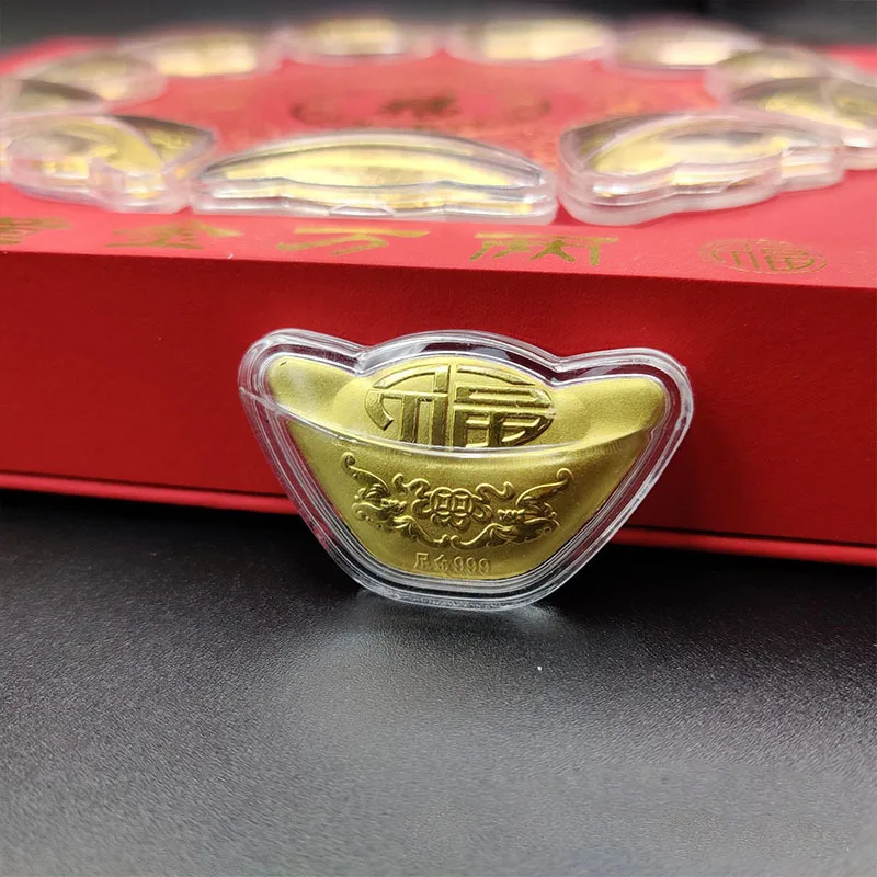 Gold foil Yuanbao Wanliang gold gifts home office fortune business crafts ornaments gifts