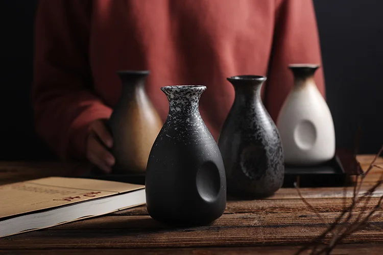 
Japanese style ceramic sake jug wine set 