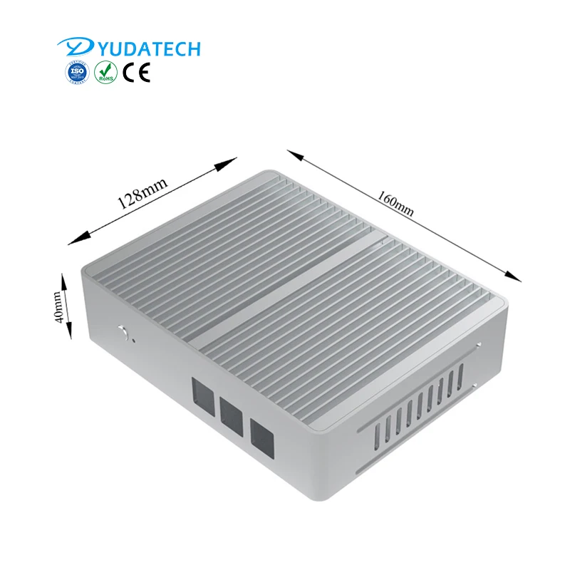 Oem Customized Aluminium Alloy Industrial Desktop Computer Carrying Case Mini Itx Pc Slim Case