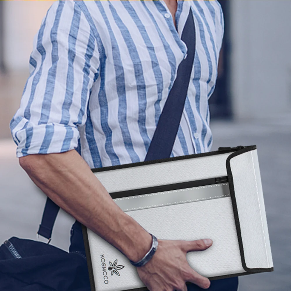 Custom Logo Waterproof Storage Pouch Fireproof Document Bag for Money Fireproof Bag