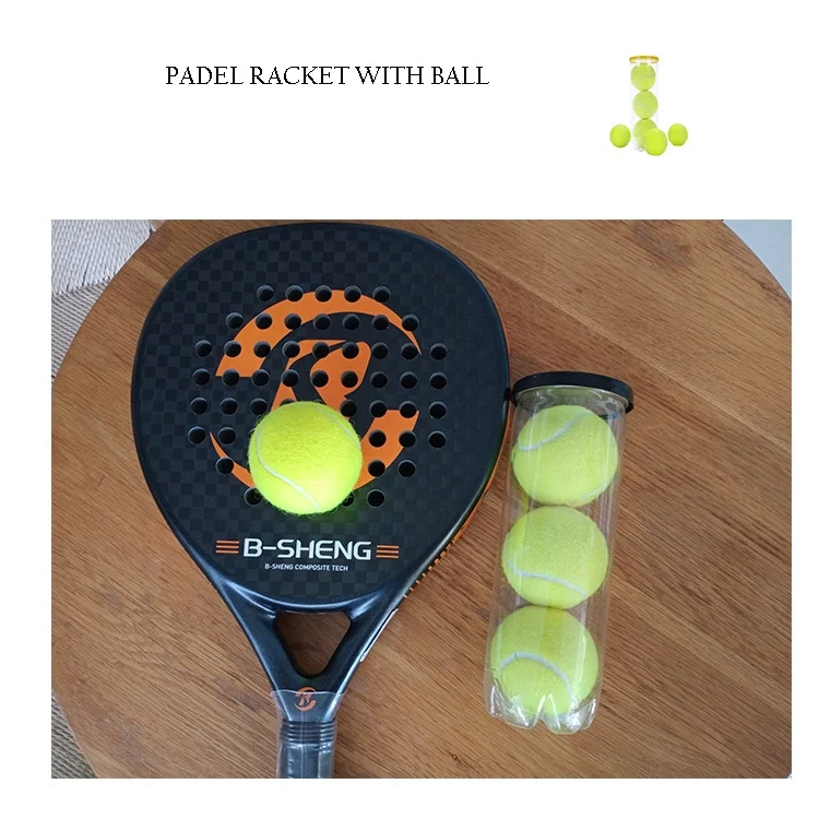 Logo Printing Low MOQ Padel Ball Can Tube Package 52% Wool Paddle Ball Yellow Padel Ball