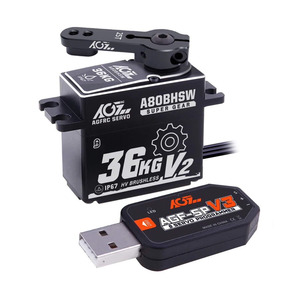 AGFRC A80BHSW V2 36 кг высокий крутящий момент 0 071 S высокая скорость BLS водонепроницаемый металлический механизм цифровой сервопривод для 1/10 весов RC автомобилей/самолетов робот