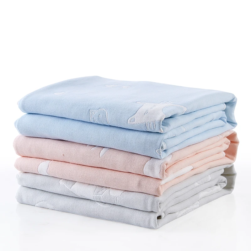 Cartoon Baby 110*110cm Printed Newborn 100% Bamboo Good Absorbent Children Kid Towels Baby Bath Towel Wholesale