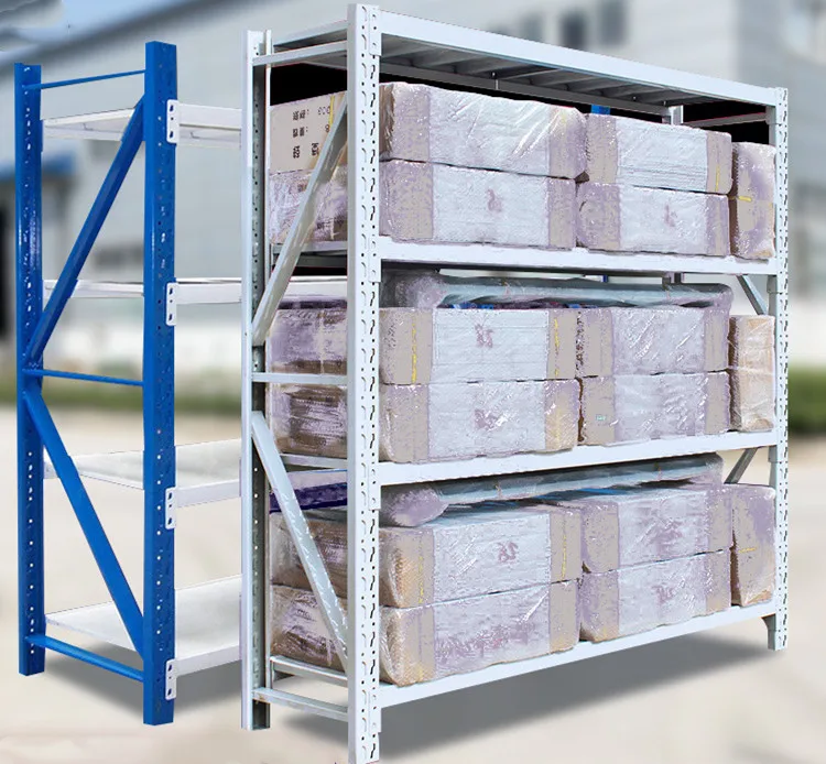 supermarket rack in warehouse shelf metal storage shelf
