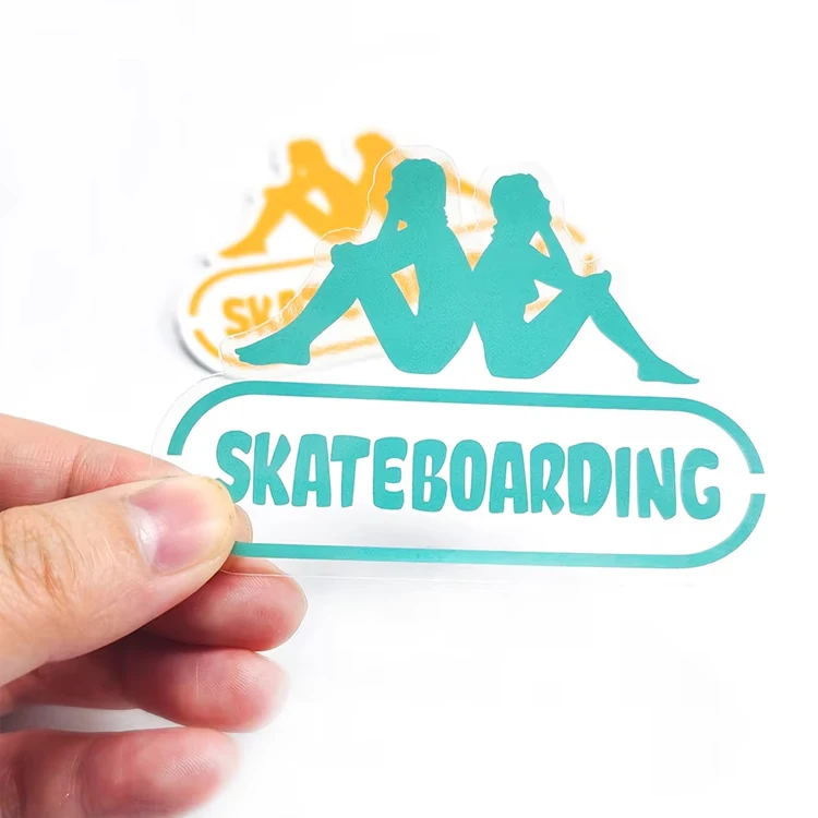 Custom Logo Printed Transparent Self Adhesive Die Cut Label Stickers for Milk Tea Drinks Cup Labels