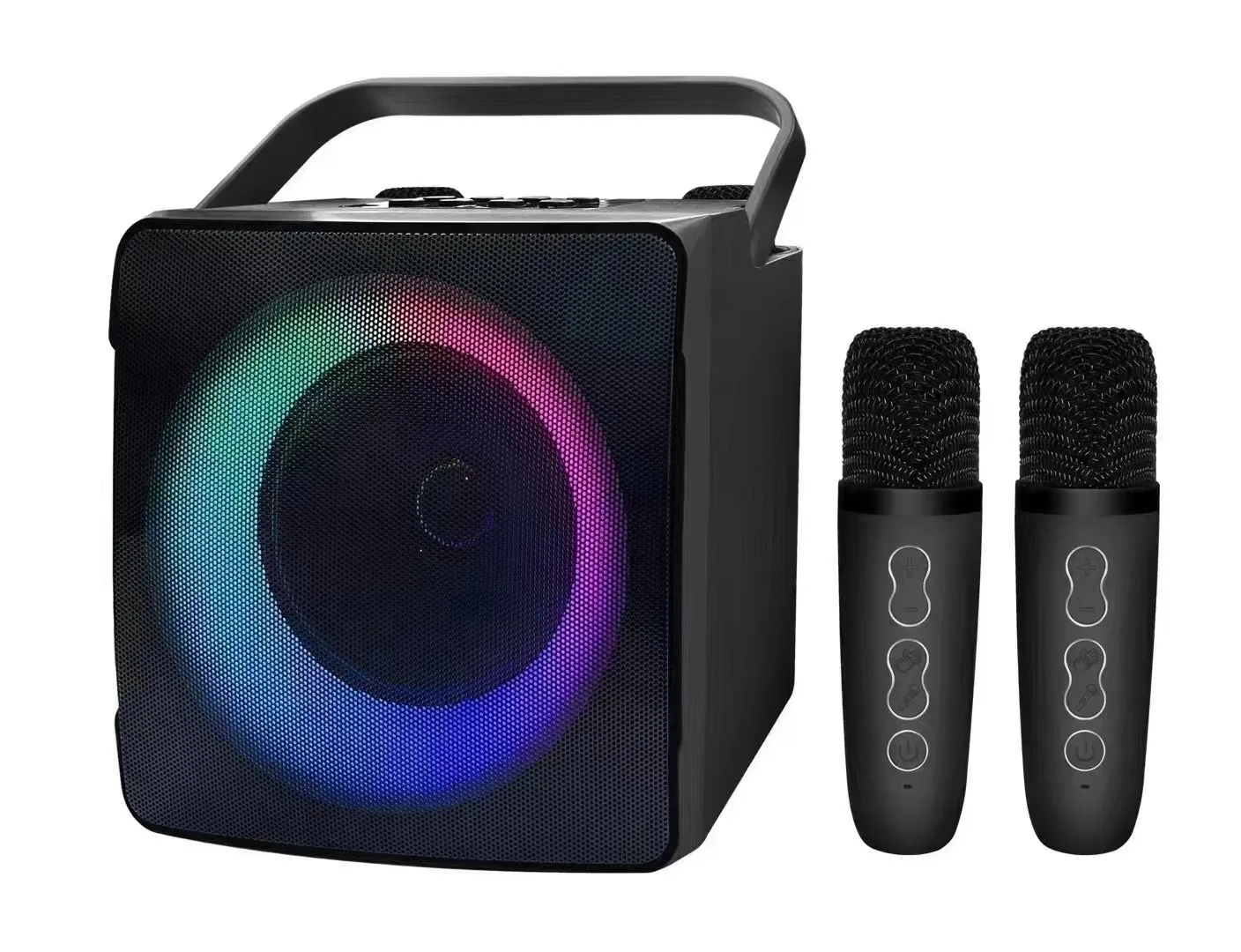 SDRD Sd508 Bt Speaker High Power Karaoke 4inch Subwoofer Karaoke  Speaker With Wireless microphone