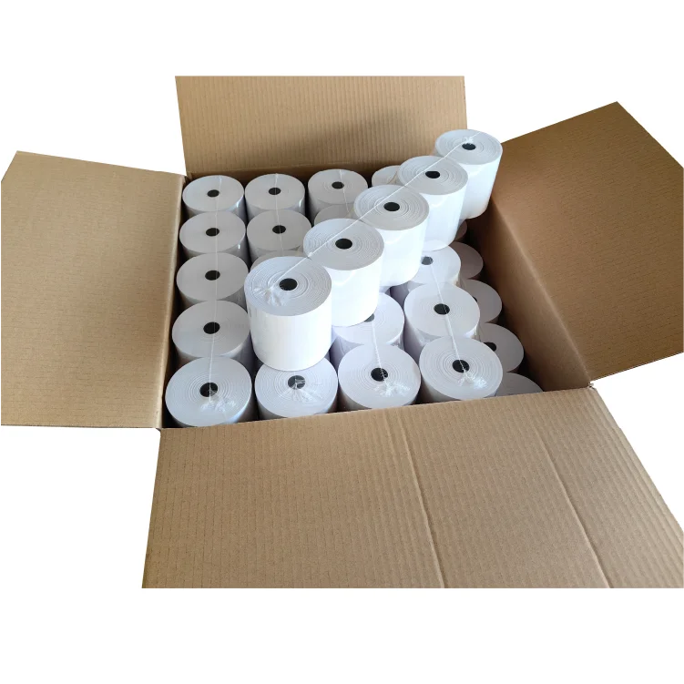2023  High Quality 100% Virgin Wood Pulp 80x80 Thermal Printer Paper Rolls Thermal Paper