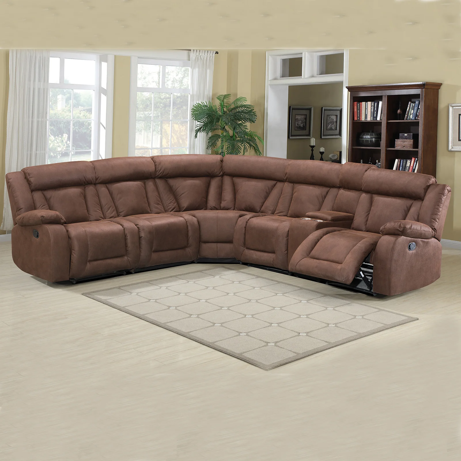 Comfortable Fabric Corner Sofa Recliner Set, Popular Corner Recliner Sofa, Wholesale Price Modern Recliner Sofa Sectional