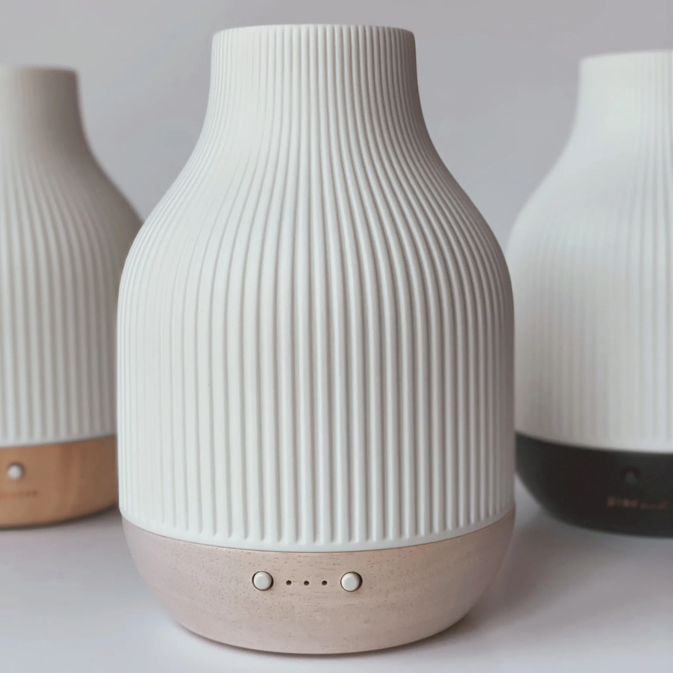 UOBOBO крышка на заказ светодиодный керамический ультразвуковой диффузор ароматерапия диффузор полосатый узор пластиковое основание