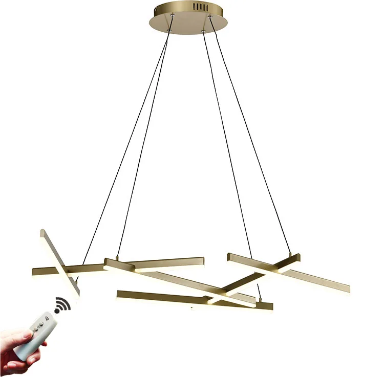 Decoration Elegant Golden And Black Ceiling Hanging Lamp Lustre Modern Chandelier Lights