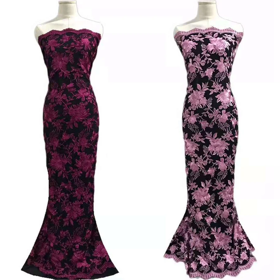 Market In Dubai African Guipure Embroidery Austrian White Lace Fabric For Wedding Dress