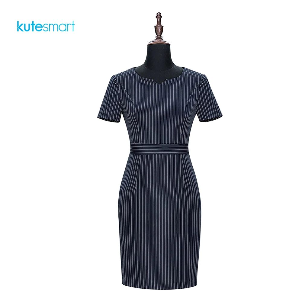 Женское официальное деловое платье, Элегантное повседневное офисное платье с поясом