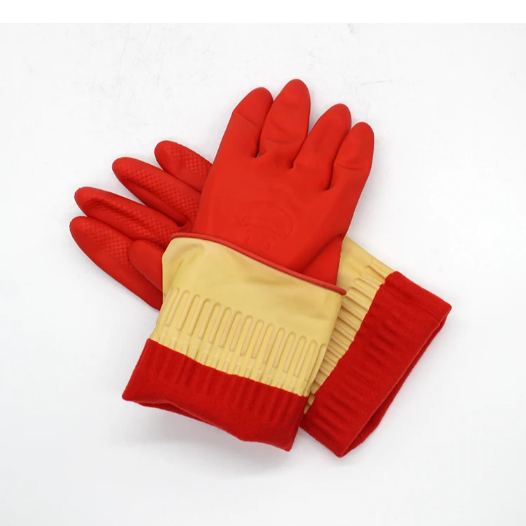 Nitrile Gloves Reusable Long Cuff Latex Kitchen Cleaning Gloves Non-slip Water Proof Dishwashing Household Gloves