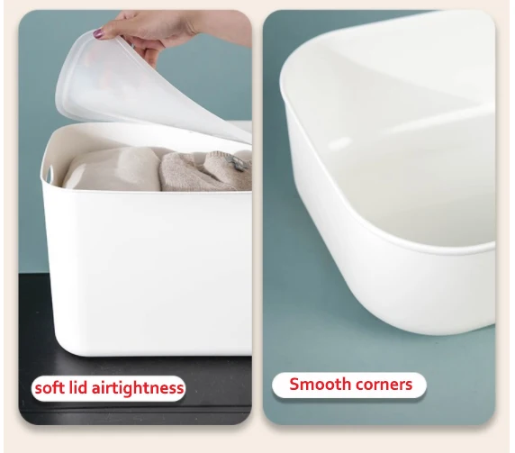 plastic household storage box plastic storage bin kitchen pantry bathroom plastic organizer container