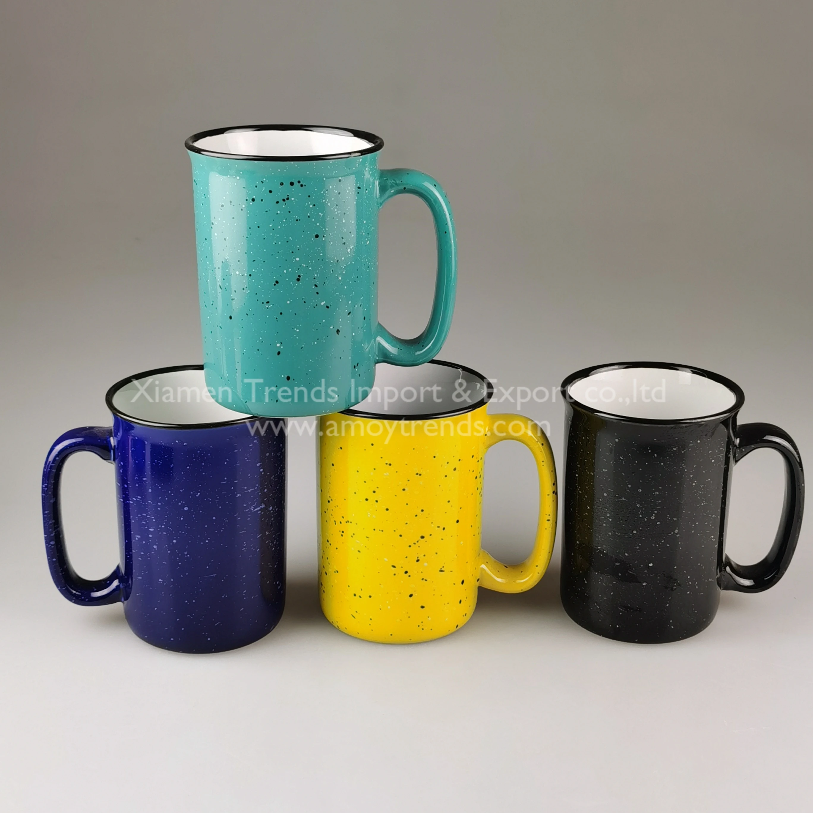 retro granite design mug