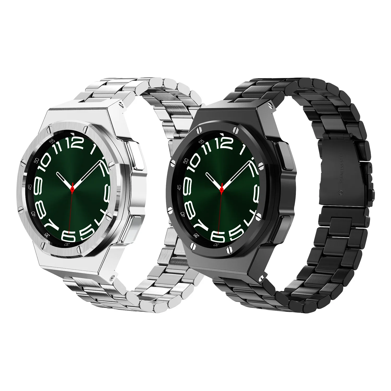 Роскошный металлический комплект мод для Samsung Galaxy Watch 6 классический 47 мм силиконовый ремешок 43 спортивный