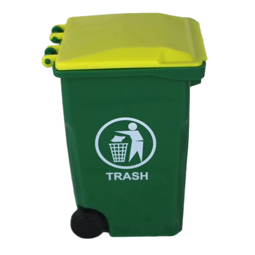 Promotional With Logo Mini Desk Trash Can with Lid Pen Holder Recycle Can Set Pencil Cup Desktop Organizer