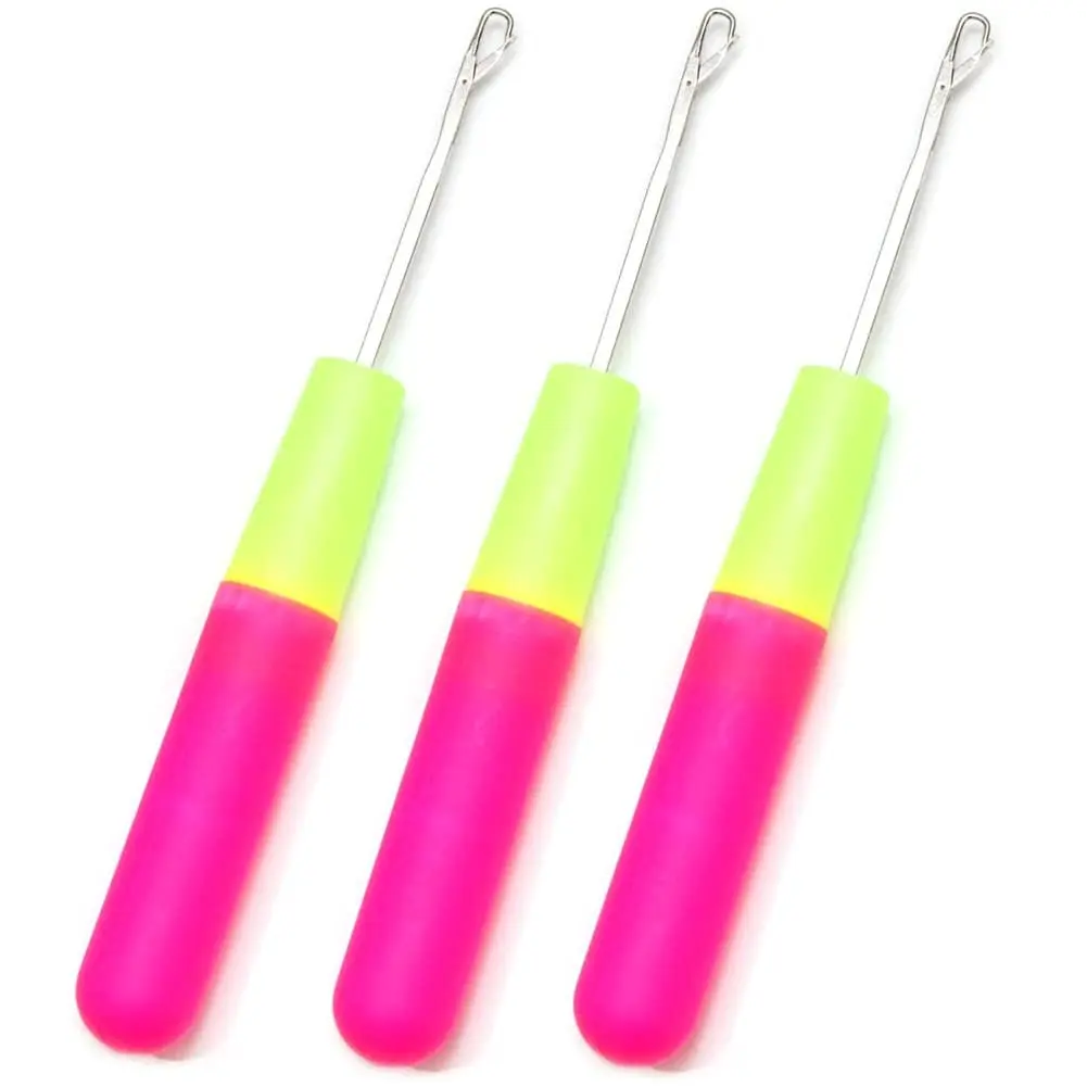 Wholesale Good Big Plastic Handle Hook Pulling Hook Needle Ventilating Wig Needle In Hair Extension Tools