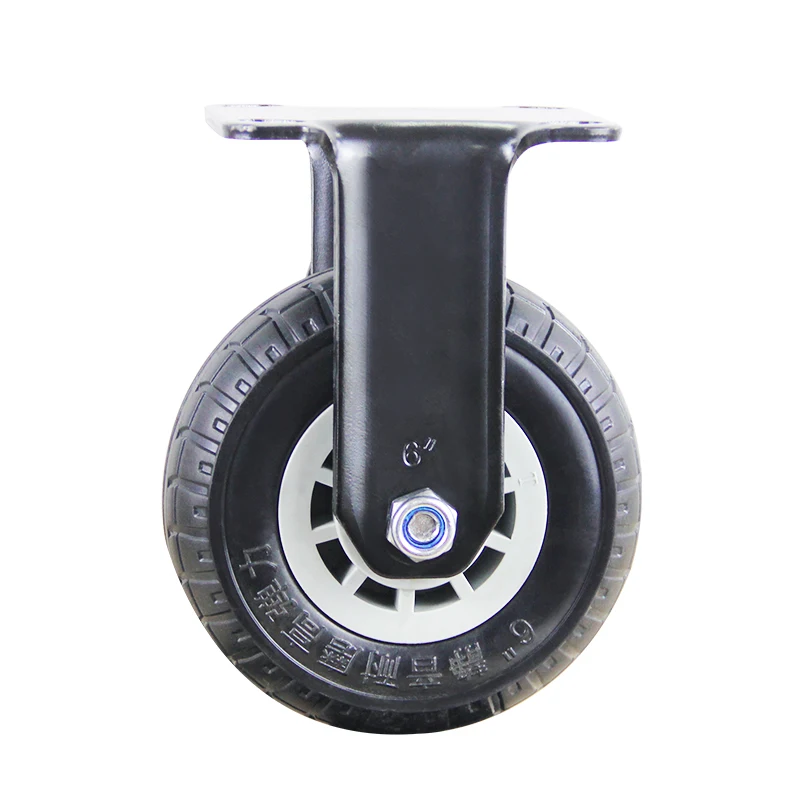 Rubber wheel trolley trailer equipment supporting the use of directional universal brake casters silent non-slip wheels