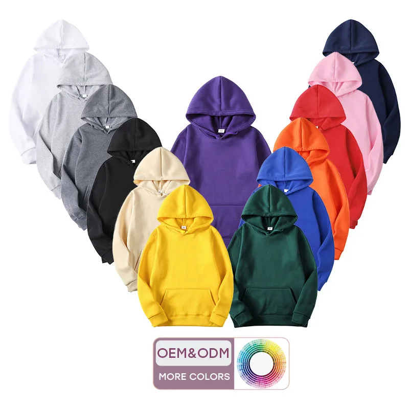 Supplier Wholesale Custom LOGO Pullover Terry Hoodies Plain Blank Knit Polyester Cotton Oversized Sports Hoodies For Men