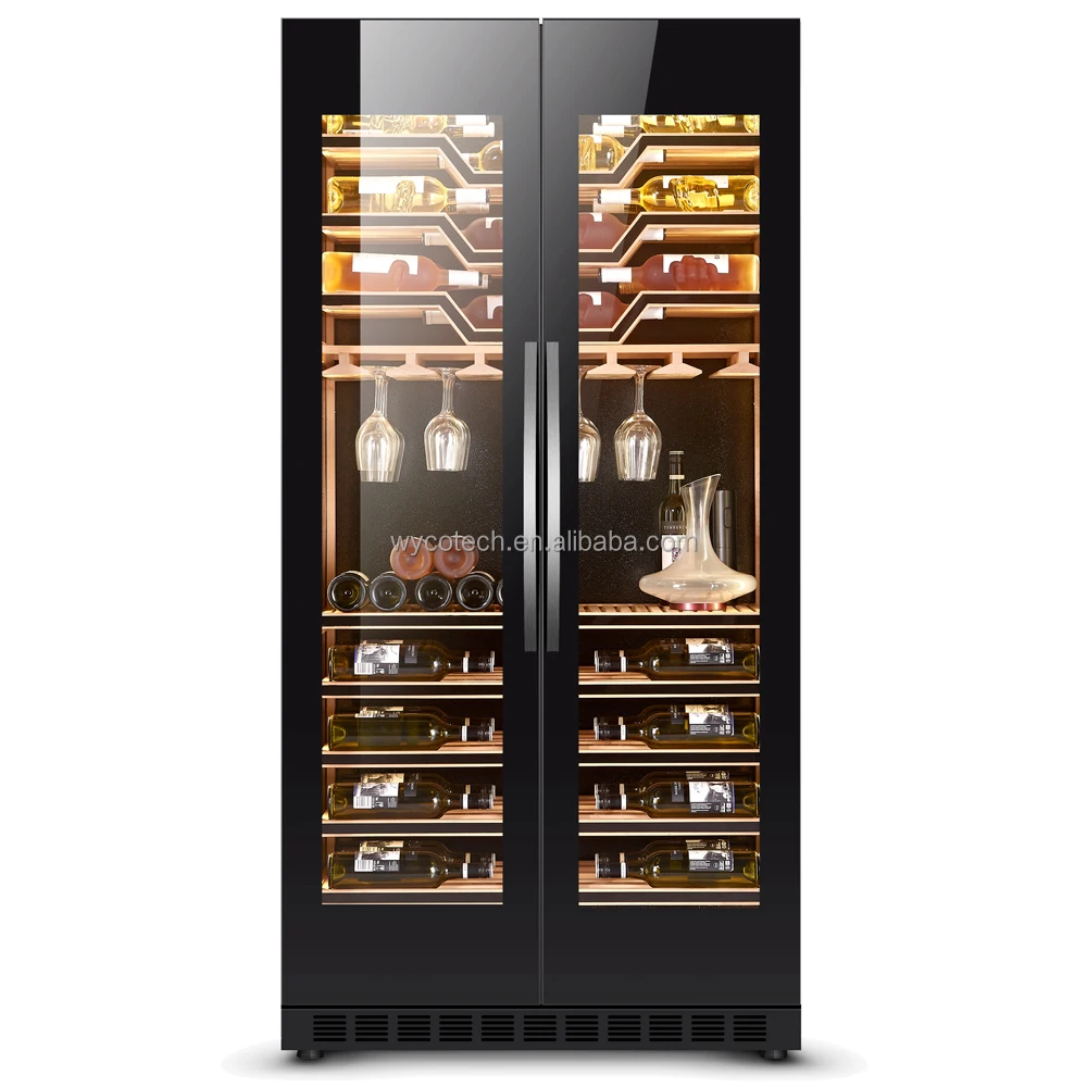 Undercounter Wine Refrigerator with Customized Size H2000mm x D1080mm and Fan Cooling System Undercounter Wine Cooler Fridge