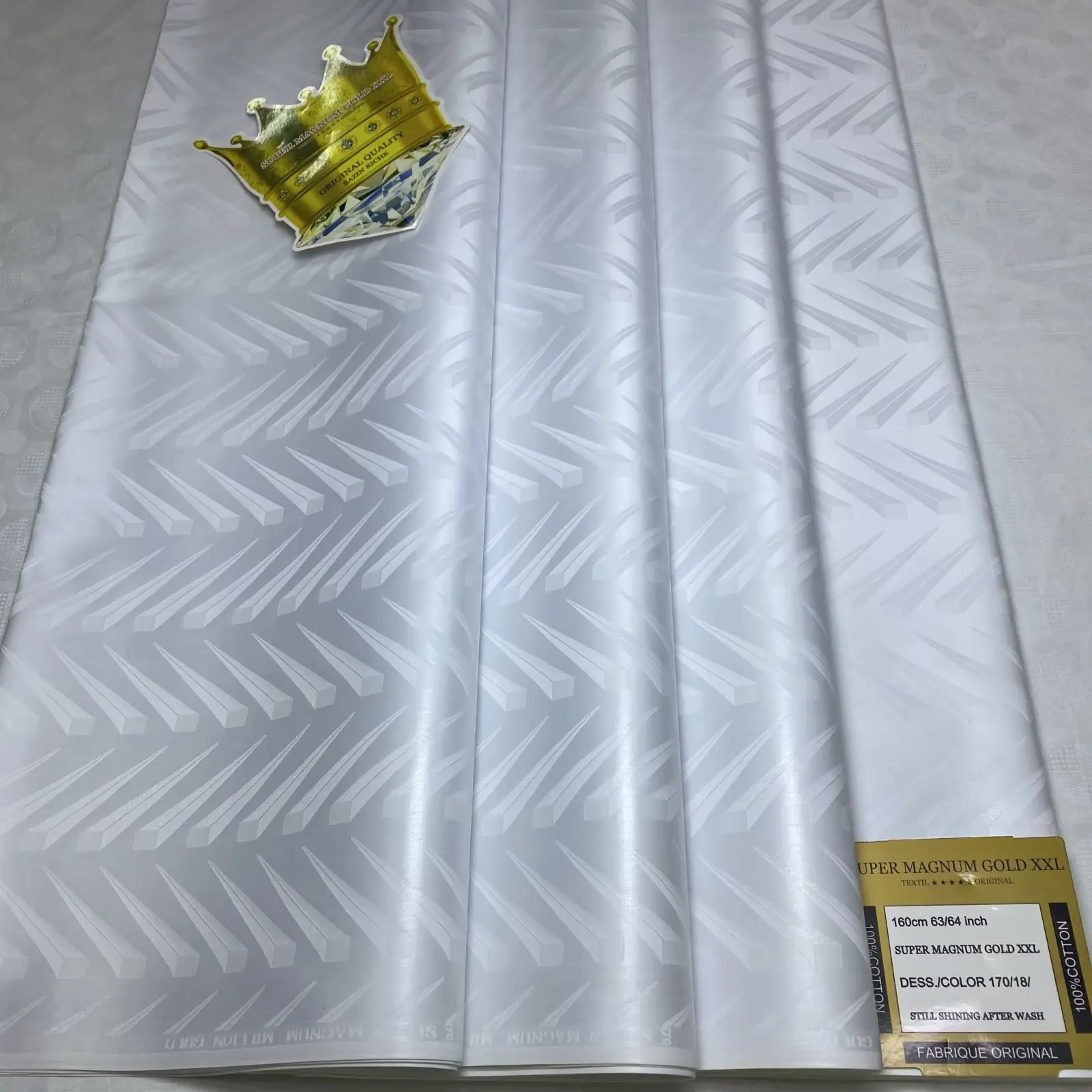 Wholesale high quality Super magnum gold XXL bazin riche 100% cotton shining bazin riche fabric
