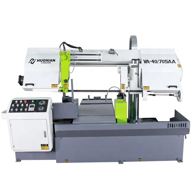 Metal Cutting Band Saw Horizontal Bandsaw Machine Hydraulic Chainsaw Automatic Feeding Turbine Large Saw Machine