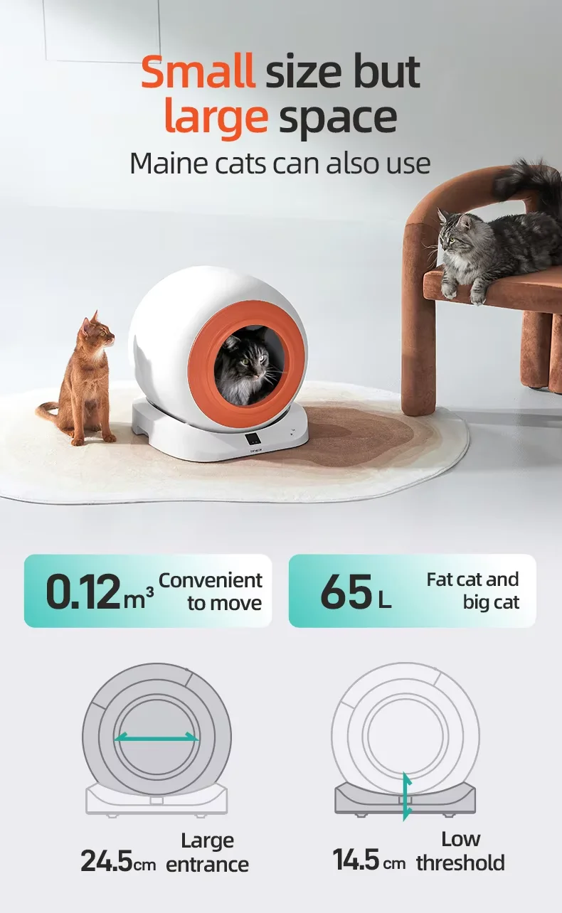 Wholesale OEM/ODM Tuya APP Control Self-Cleaning Smart Cat Litter Box Automatic Cat Litter Box Pet Supplies Pet Products