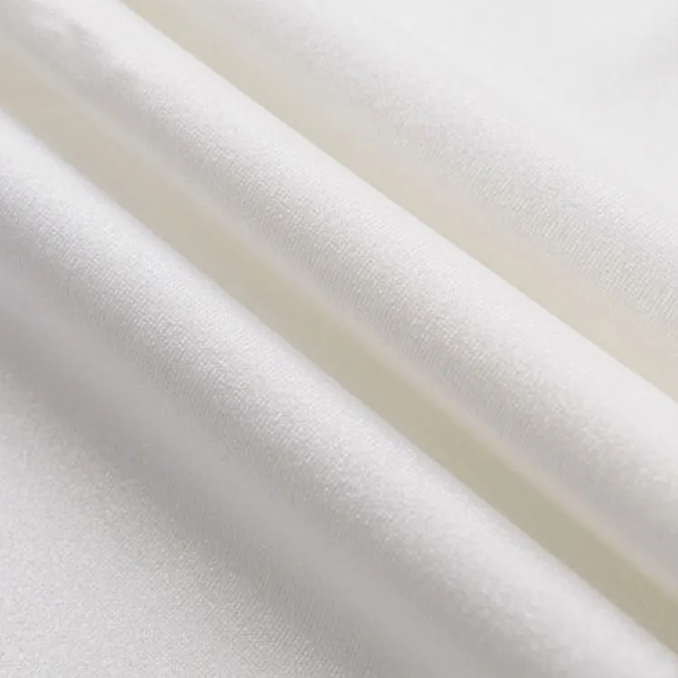 
Guaranteed Quality White Lycra Twill Ribbed Spandex Polyester Elastane Fabric 