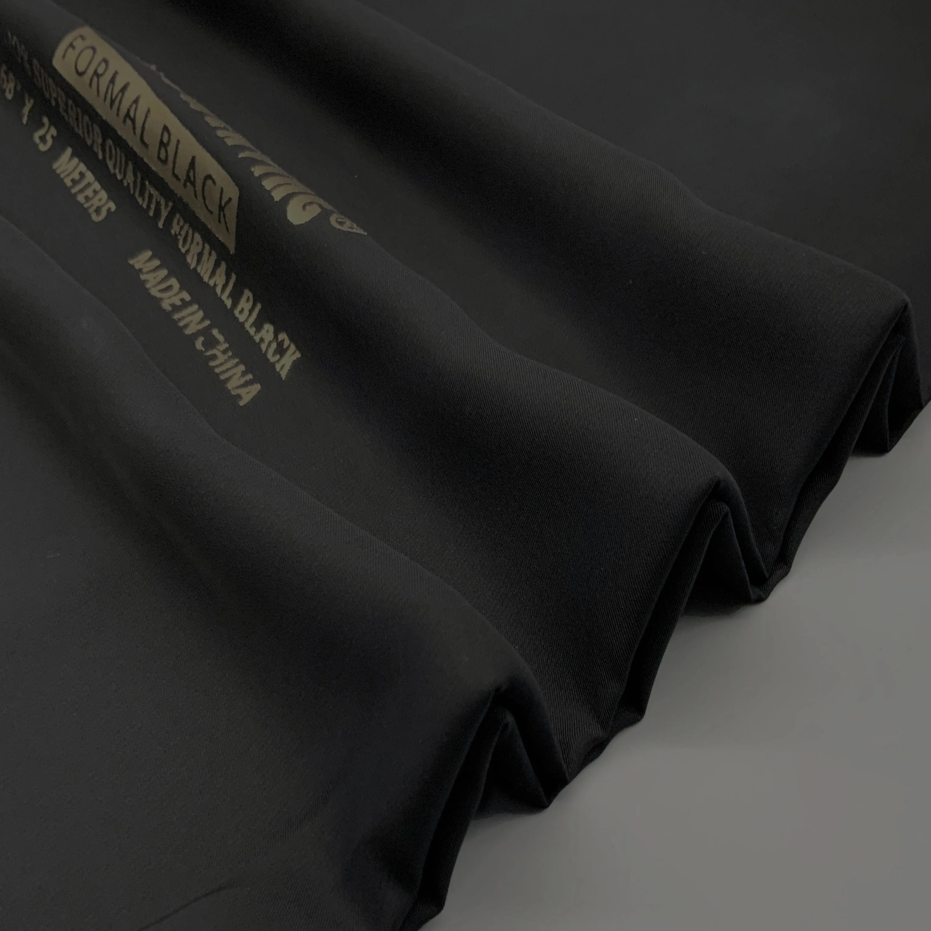 100% полиэфирная шерстяная персиковая формальная ткань Nida Dubai Abaya Корейская черная тканая Легкая однотонная для окрашенного платья