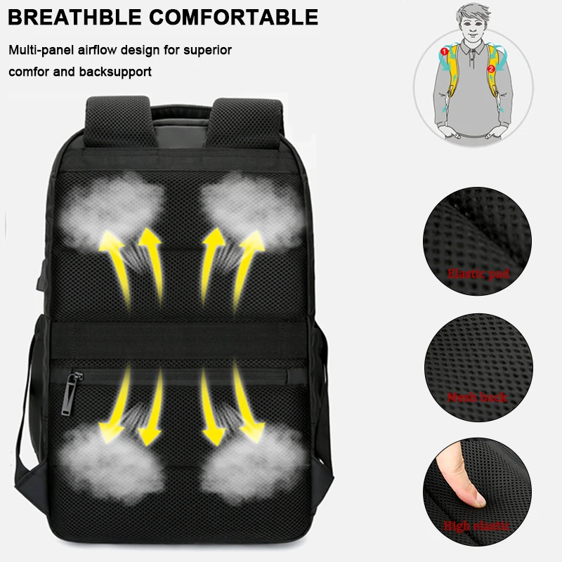 Laptop Back Pack School Backpack Bag For College Student Simple Design Men Casual Male New Nylon Pu Backpack