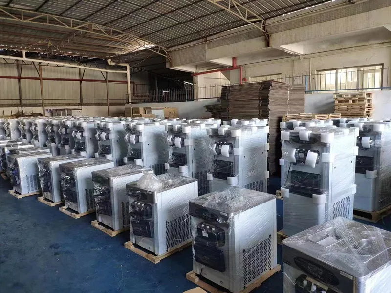 Three flavor table top soft serve ice cream making machine maquina para helados commercial ice cream bar machine