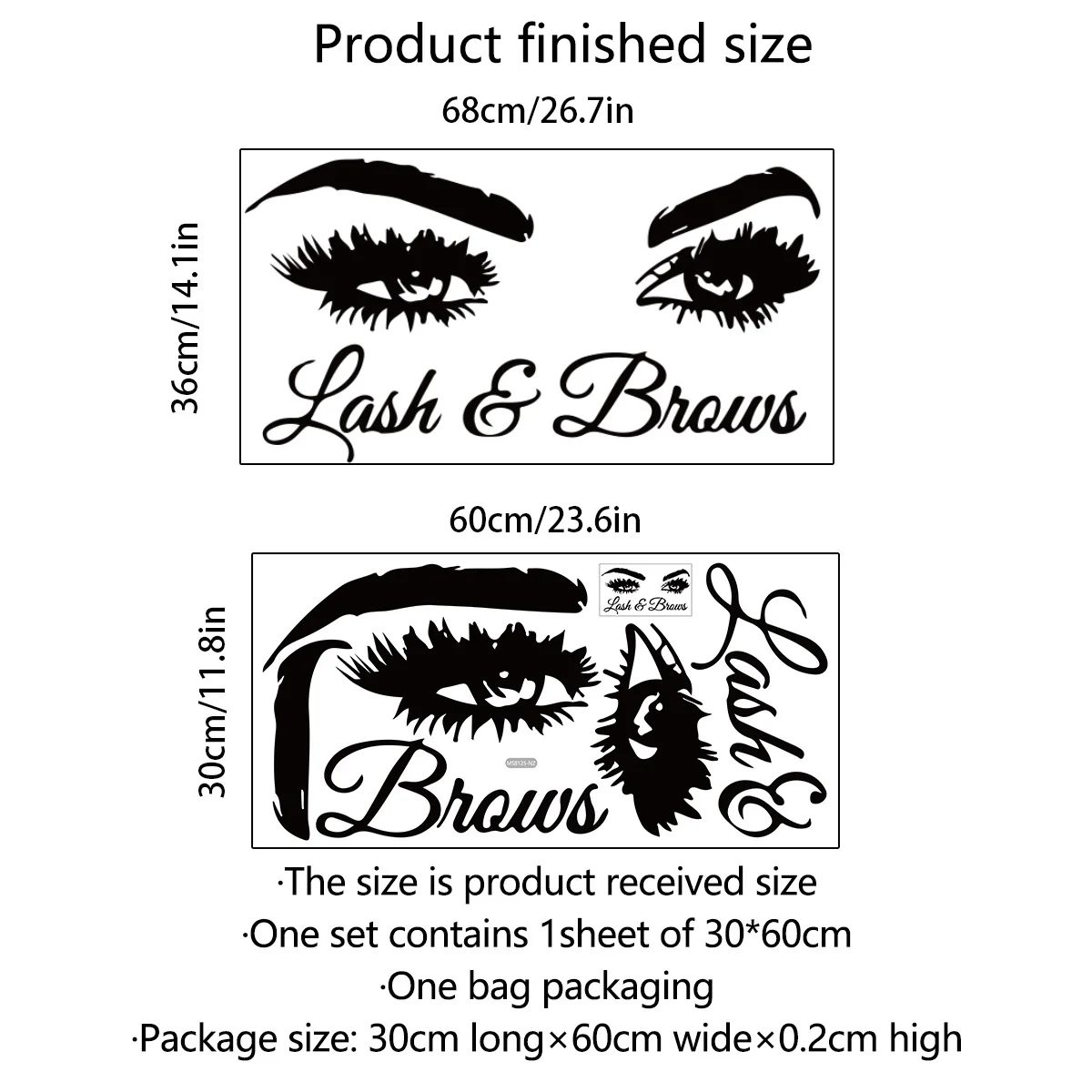 Creative Eye Wall Stickers Living Room Background Decorative Stickers Beauty Salon Wall Self-Adhesive Wall Stickers